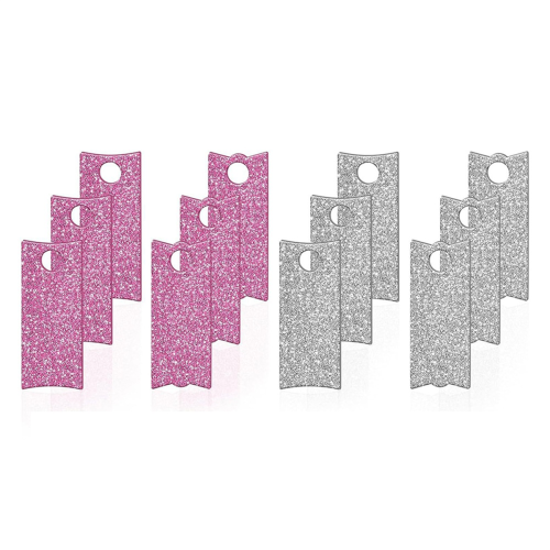 40PCS Blank Unfinished Glitter Acrylic Nameplate D 1