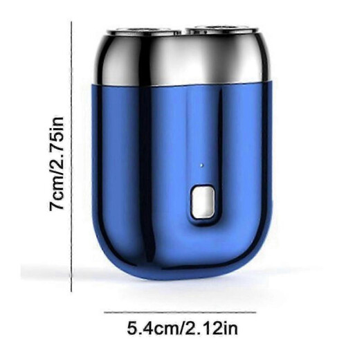 (Grey) Dual Head Electric Razor For Men - Mini Usb Shaver, Portable, Washable 2