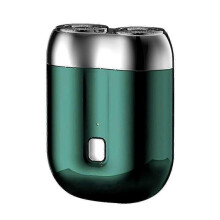 (Green) Dual Head Electric Razor For Men - Mini Usb Shaver, Portable, Washable