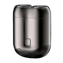 (Grey) Dual Head Electric Razor For Men - Mini Usb Shaver, Portable, Washable