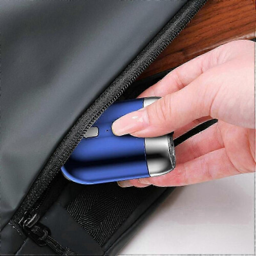 (Silver) Dual Head Electric Razor For Men - Mini Usb Shaver, Portable, Washable 1