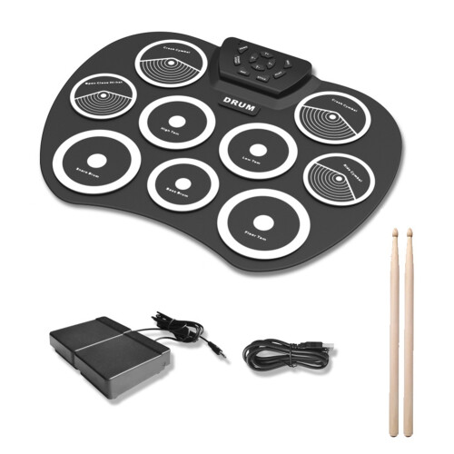 Electronic Drum Set Hand-Rolled 9-Pad MIDI Interfa