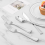 Pre Rolled Silver Plastic Silverware Set,Pre Napki 4