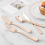 Pre Rolled Silver Plastic Silverware Set,Pre Napki 4
