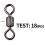 Fishing Swivel Connector Solid Ring Rolling Rotato 6