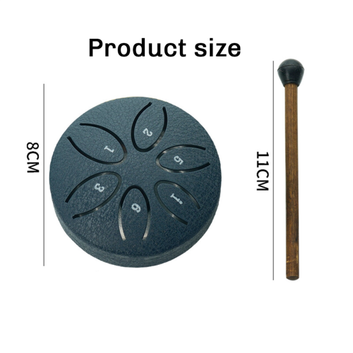 Rain Drum for Outside, Steel Tongue 6 Notes 3 Inch 2