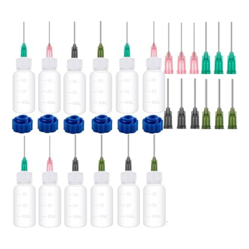 12PCS Glue Applicators Bottles,with Blunt Needle T