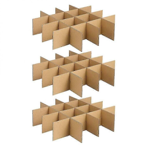 Wine Boxes for Moving Glass Divider Kits Cardboard Dividers Khaki Separation 18pcs 1