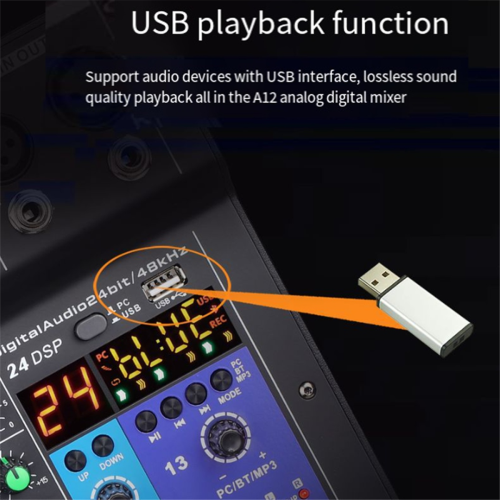 12 Channels Professional Portable Audio Interface 2