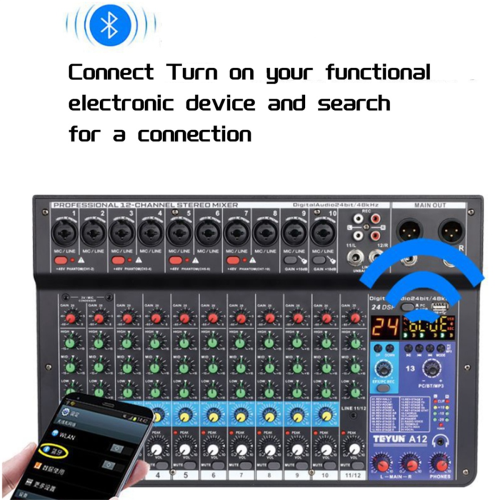 12 Channels Professional Portable Audio Interface