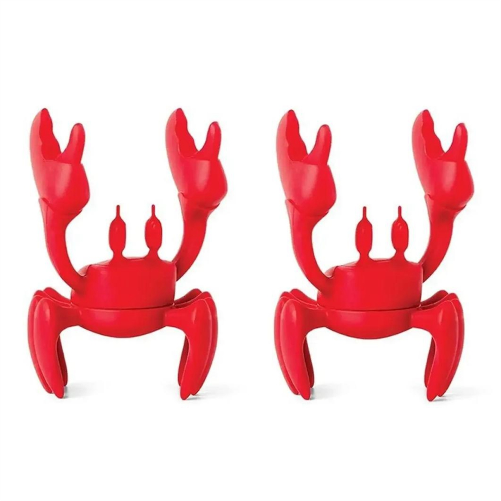 Semoic Crab Silicone Spoon Holder Steam Release Devic Red