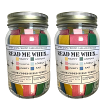 2PCS Bible Verses Jar for Emotions and Feelings,Bi