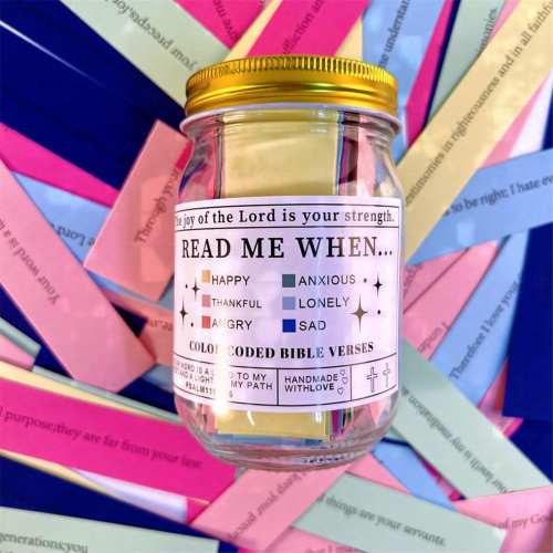 2PCS Bible Verses Jar for Emotions and Feelings,Bi 2