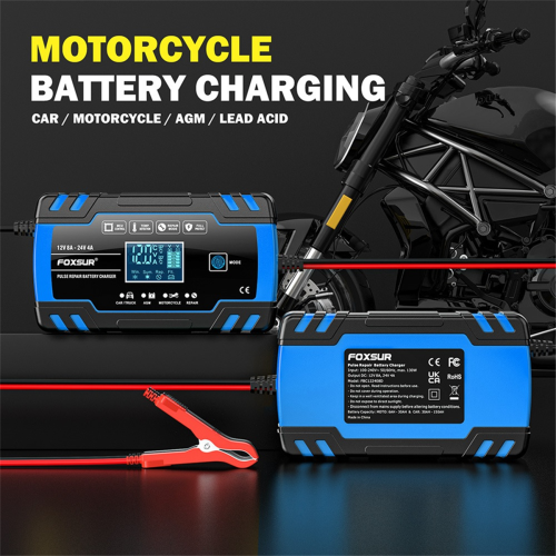 Car Battery Charger 12V 8A 24V 4A Automatic Pulse