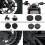 Front+Rear Axle Nut Covers for Sportsters S Pan A 3