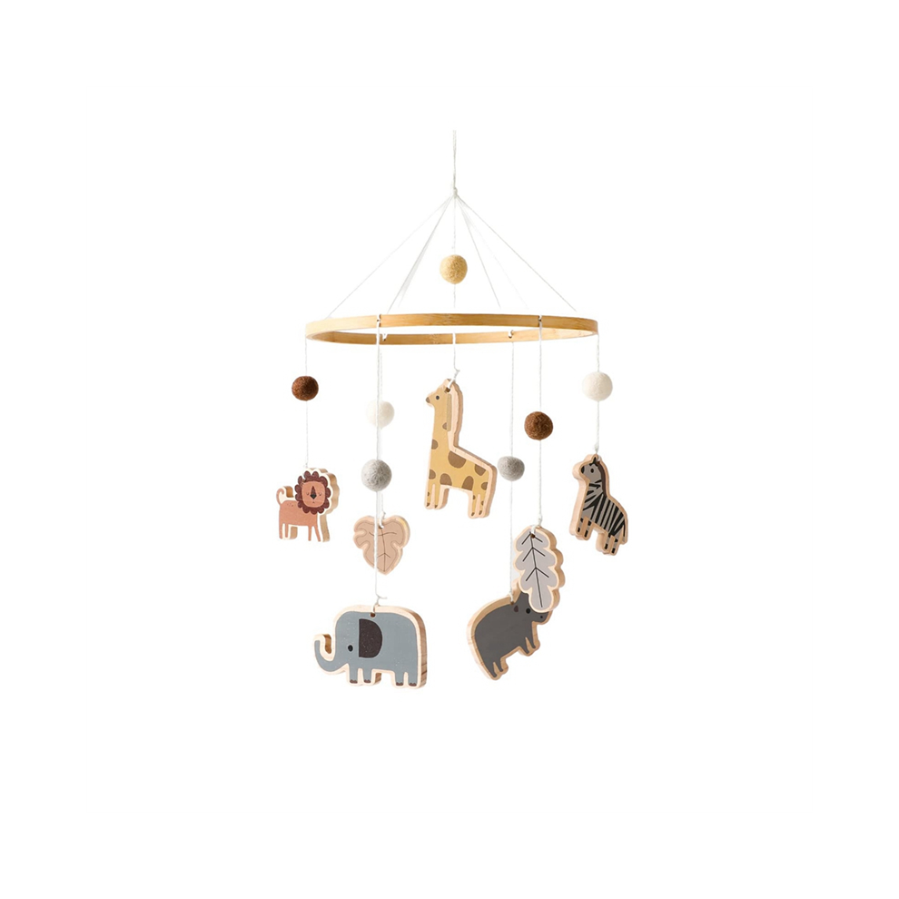 Baby Mobile For Crib - Jungle Animals Nursery Girl Semoic