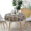 (120cm) Round Tablecloths Linen Cotton Tablecloth Sun Flower Table Cloth Lace Multi-purpose Table Cover 2