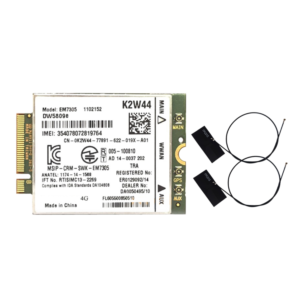 Em7305 Gobi5000 Wifi Card+Antenna 4G Ngff Wwan For Green 4852824439940
