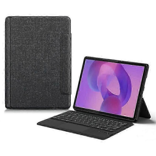 Compatible for Lenovo Idea Tab Pro / Xiaoxin Pad Pro 12.7 (2025) Leather Case + Touchpad Bluetooth-compatible Keyboard with Backl