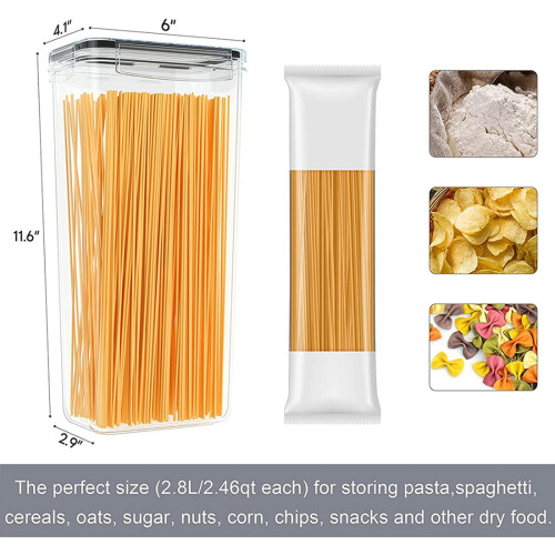 Airtight Tall Food Storage Container Set, 2Pcs 2.8 2