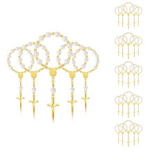 30Pcs Baptism Rosary Acrylic Beads Mini Rosaries w