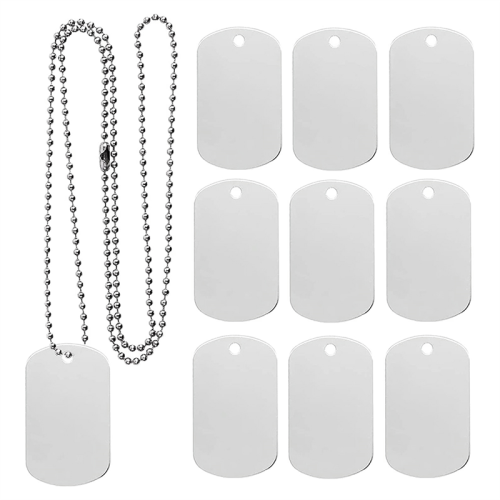 25 Pack Aluminum Blank Dog Tags for Laser-Engravin 1