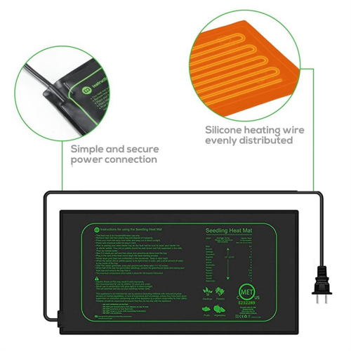 MET Certified Seedling Heat Mat, Waterproof Germin 2