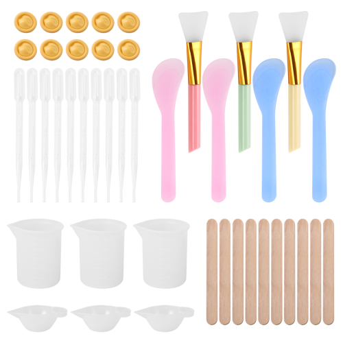 43PCS Resin Mixing Tool Kit - Silicone Measuring C 2