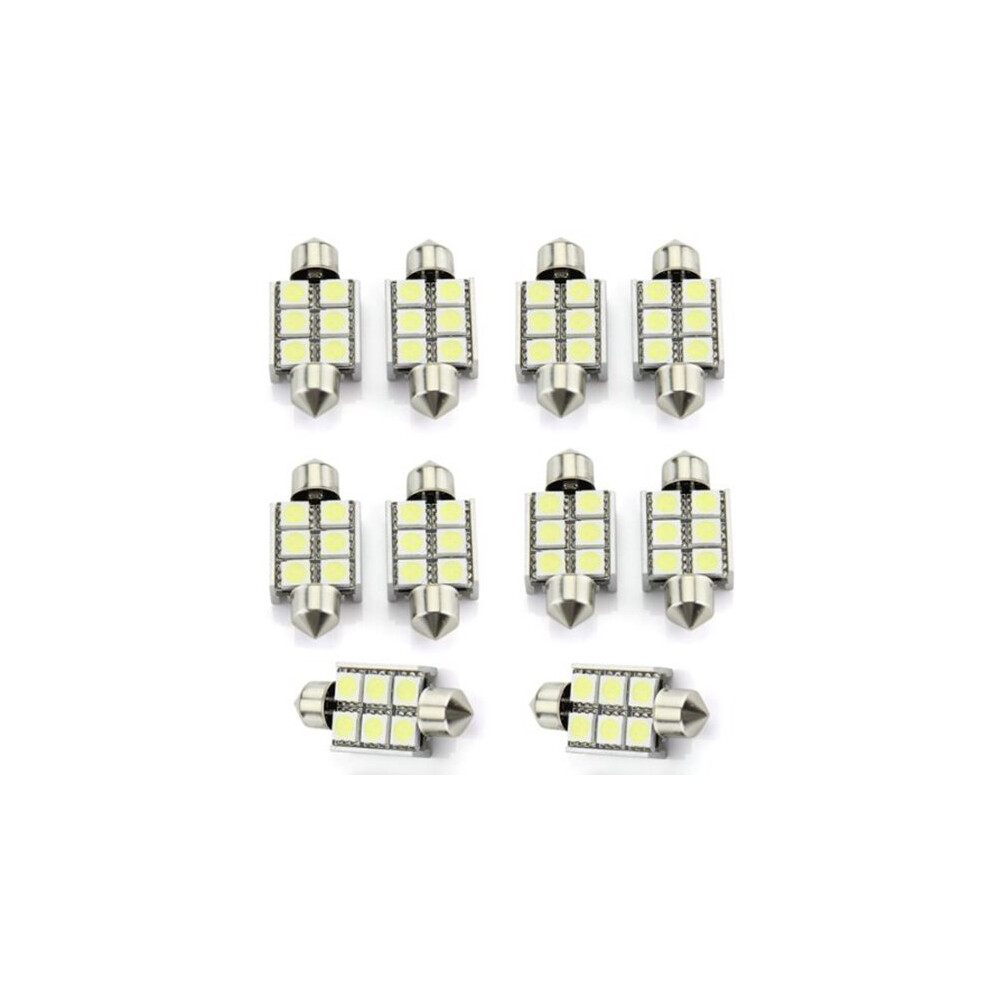 10 X 36Mm 5050 Smd 6 Canbus Led Festoon Dome Bulb Light 4852824462535