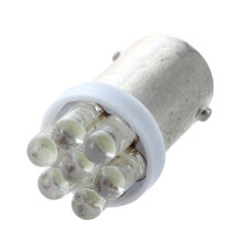 10 X BA9S 1895 T4W Lamp Bulb 7 LED 12V White For Car