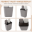 Trash Can Rectangle Plastic Push-Button Dual Compa 8