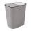 Trash Can Rectangle Plastic Push-Button Dual Compa 3