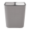 Trash Can Rectangle Plastic Push-Button Dual Compa 2