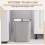 Trash Can Rectangle Plastic Push-Button Dual Compa 5