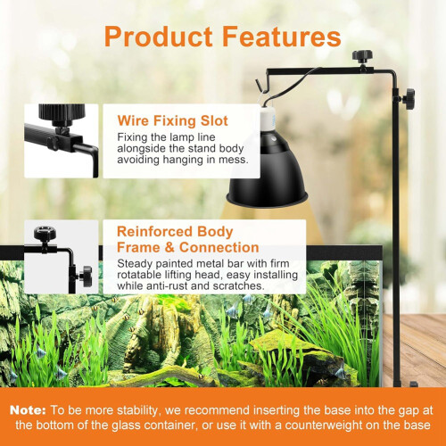 Reptile Lamp Stand Adjustable Metal Floor Lamps Ta 2