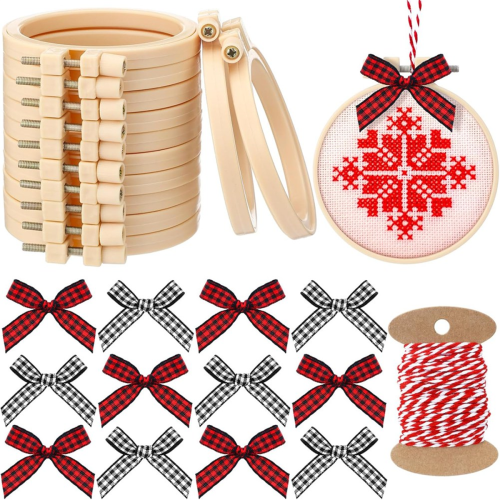 25pcs Christmas Embroidery Kit DIY Decorations Hoo