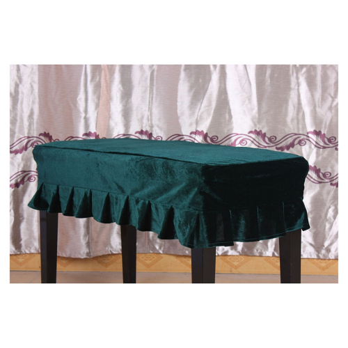 Piano Bench Cover Gold Velvet Double Dust-Proof Th 2