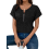 Plus Size Womens Tops 1/4 Zip Up Short Sleeve Tuni 2