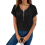 Plus Size Womens Tops 1/4 Zip Up Short Sleeve Tuni 4