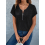 Plus Size Womens Tops 1/4 Zip Up Short Sleeve Tuni 6
