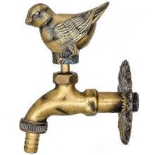 Animal-shaped Garden Faucet, Antique Brass Outdoor Tap