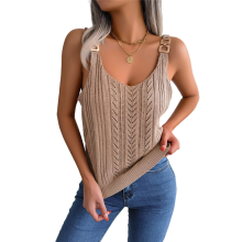 Women'S Summer Casual Sleeveless Vest with Hollow