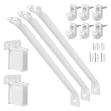 12 Inch Wire Shelf Brackets Set, Includes 6 Wire Shelf Clips And 2 End Brackets,suitability for War