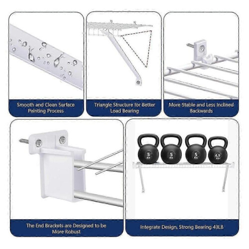 12 Inch Wire Shelf Brackets Set, Includes 6 Wire Shelf Clips And 2 End Brackets,suitability for War 1