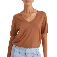 Women'S T Shirts V Neck Short Sleeve Summer Casual