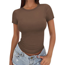 Short Sleeve Y2k Tee Coffee M