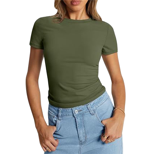 Short Sleeve Y2k Tee Green L 2