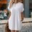Solid Color Round Neck Loose Short Sleeve Pocket D 3