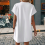 Solid Color Round Neck Loose Short Sleeve Pocket D 4