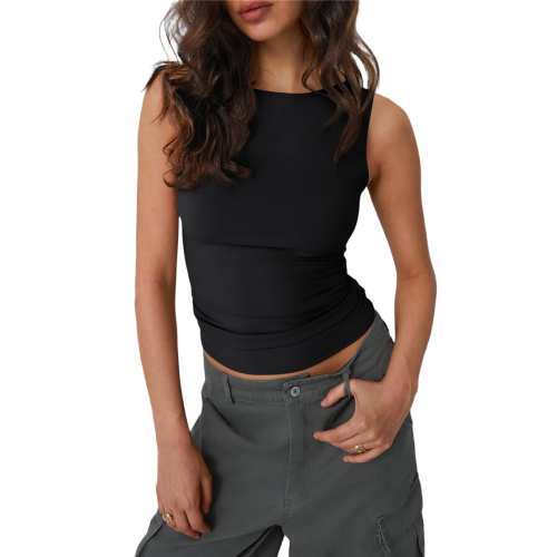 Sexy Sleeveless Vest Black XL 2
